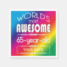 65e verjaardag Werelden Best Fabulous Rainbow