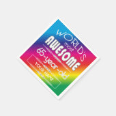 65e verjaardag Werelden Best Fabulous Rainbow Servetten (Hoek)