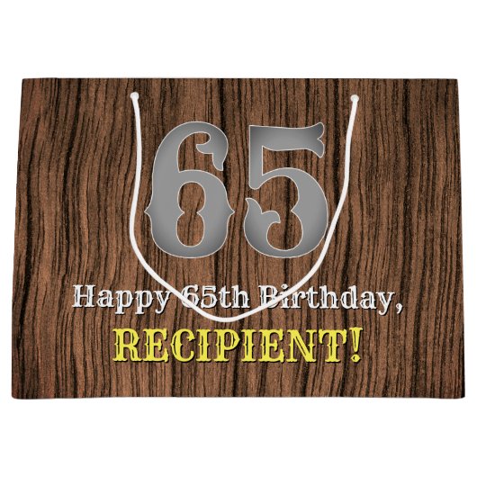 65e verjaardag: Western geïnspireerde kijk in het  Groot Cadeauzakje (Voorkant)