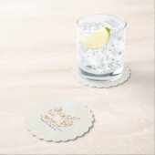 65e Verjaardag Witte Pompoen Fall Bladeren Custom Kartonnen Onderzetters (Insitu)