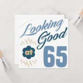 65e verjaardag Ziet er goed uit Kaart (Voorkant / Achterkant in situ)