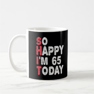65e verjaardag Zo blij dat ik vandaag 65 ben Cadea Koffiemok