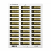 65e verjaardag zwart & gouden Random Number Patter Etiket (Full Sheet)