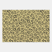 65e verjaardag zwart & goudnummerpatroon 65 inpakpapier vel (Voorkant 2)