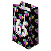 65e Verjaardagsballonnen en Confetti Kleine Gift B Klein Cadeauzakje (Voorkant Gekanteld)