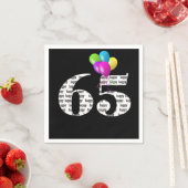 65e verjaardagsballonnen servet (Insitu)