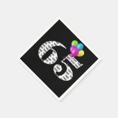 65e verjaardagsballonnen servet (Hoek)