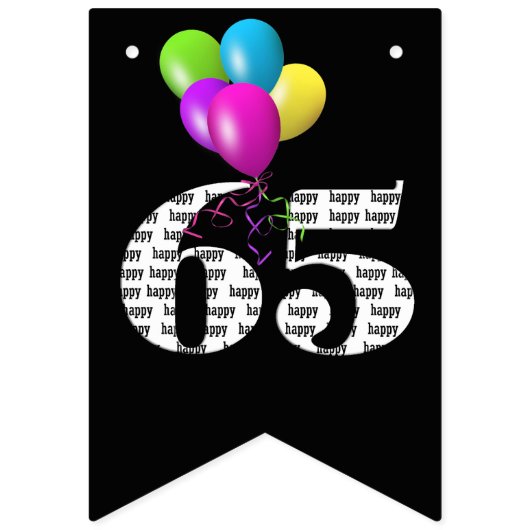 65e verjaardagsballonnen vlaggetjes (Tweede vlag)