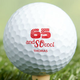 65e verjaardagscadeau SO Cool Oranje Rood Maatwerk Golfballen