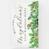 65e Verjaardagsfeest December Geboorte Bloem Welko Spandoek (Verticaal)