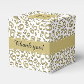 65e verjaardagspartij Goud/Wit Nummerpatroon Bedankdoosjes (Voorkant Zijde)