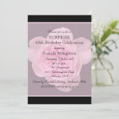 65e Verrassingsfeestje Uitnodiging Roos (Staand voorkant)