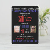 65e Verrassingsfeestje voor mannen Zijn Afbeelding Kaart (Staand voorkant)