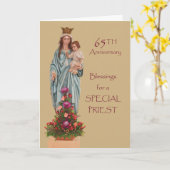 65e wijding Jubileum met Maria Kaart (Gele Bloem)