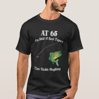 65ste 65-jarige visser vist t-shirt