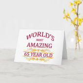 65ste. Birthday Kaart (Gele Bloem)