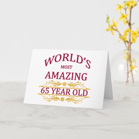 65ste. Birthday Kaart (Gele Bloem)