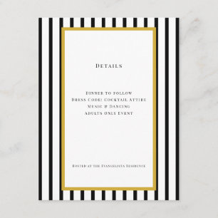 65ste Black & Gold verjaardagsdetails kaart