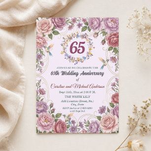 65ste Blauwe Saffier Huwelijksjubileum Kaart