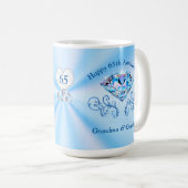 65ste Jubileum voor bruiloft cadeaus voor grootoud Koffiemok (Voorkant rechts)