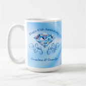 65ste Jubileum voor bruiloft cadeaus voor grootoud Koffiemok (Links)