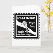 65ste trouwjubileum blauwe saffier traditioneel kaart (Gele Bloem)