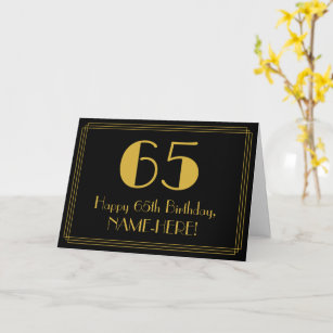 65ste verjaardag: Art Deco geïnspireerd look "65"  Kaart