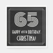 65ste verjaardag: Art Deco geïnspireerd look "65"  Servet (Voorkant)