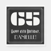 65ste verjaardag: Art Deco geïnspireerd look "65"  Servet (Voorkant)