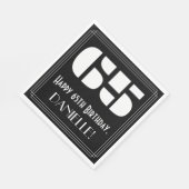 65ste verjaardag: Art Deco geïnspireerd look "65"  Servet (Hoek)