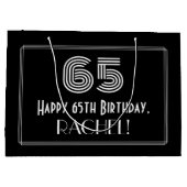65ste verjaardag — Art Deco geïnspireerde look "65 Groot Cadeauzakje (Achterkant)