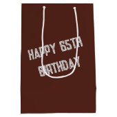 65ste verjaardag bier op smartphone medium cadeauzakje (Achterkant)