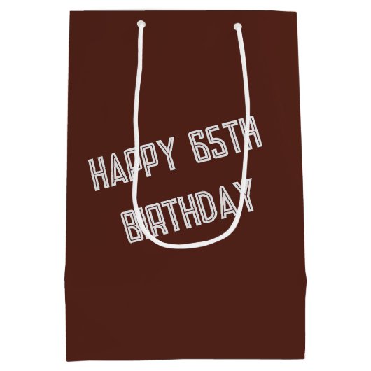 65ste verjaardag bier op smartphone medium cadeauzakje (Achterkant)