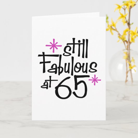 65ste Verjaardag Kaart (Gele Bloem)