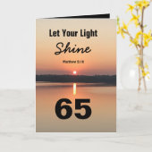 65ste verjaardag laat uw lichte prijsopgave zonson kaart (Gele Bloem)
