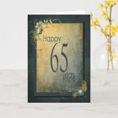 65ste verjaardag- lijst kaart (Gele Bloem)