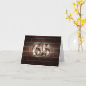65ste verjaardag-markttent lichten op bakstenen mu kaart (Gele Bloem)