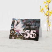 65ste verjaardag met magnolia kaart (Gele Bloem)