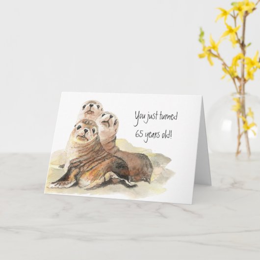 65ste verjaardag "Niet opgroeien" Kaart (Gele Bloem)