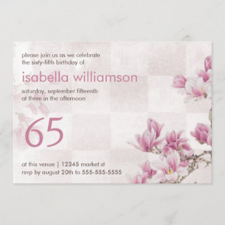 65ste verjaardag van de vrouw | Mauve Magnolias Kaart