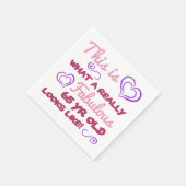 65ste verjaardag voor vrouwen servet (Hoek)