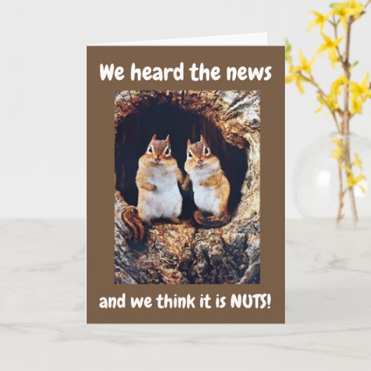 ***65ste VERJAARDAG**** WE DENKEN DAT HET GEK IS!! Kaart (Gele Bloem)