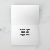 *65ste VERJAARDAG WENSEN* WAT IS ER AAN DE HAND? J Kaart (Binnen)