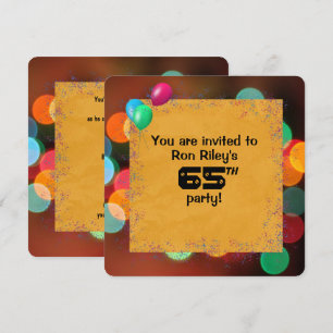 65ste verjaardagsfeestje Bash Kaart