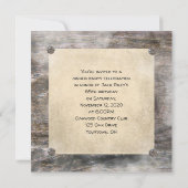 65ste verjaardagsfeestje in licht en mist kaart (Achterkant)