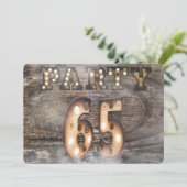 65ste verjaardagsfeestje in markielicht kaart (Staand voorkant)