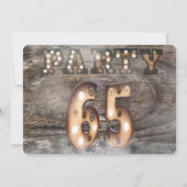 65ste verjaardagsfeestje in markielicht kaart (Voorkant)