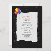 65ste verjaardagsfeestje kaart (Achterkant)