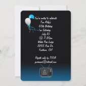 65ste verjaardagsfeestje met oogballen kaart (Achterkant)