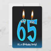 65ste verjaardagsfeestje met oogballen kaart (Voorkant)